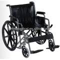 Extra breiter und schwerer Chrom Stahl Rollstuhl